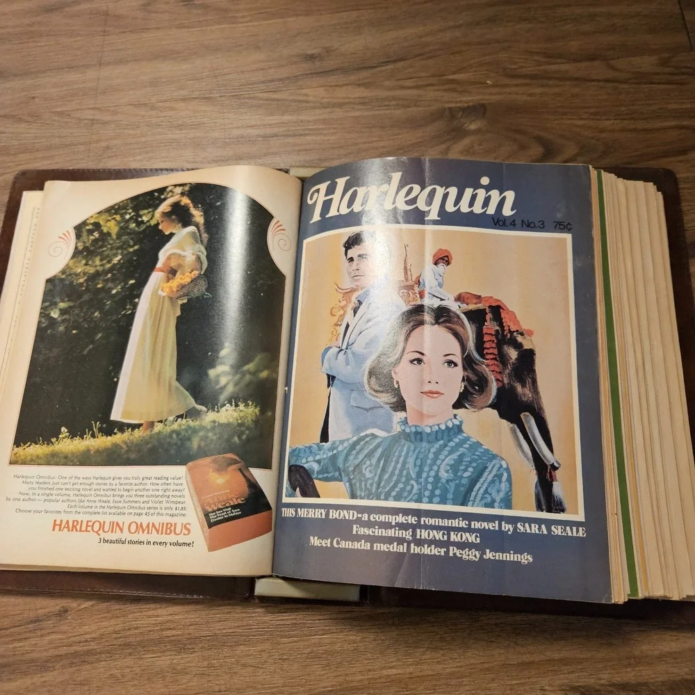 Vintage Lot 70s Harlequin Romance Magazines Women Compilation Binder Collectible